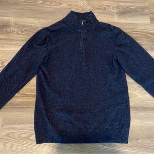 Emi Maglia made in Italy Navy Wool Silk Blend Pullover Sweater Womens Sz Large